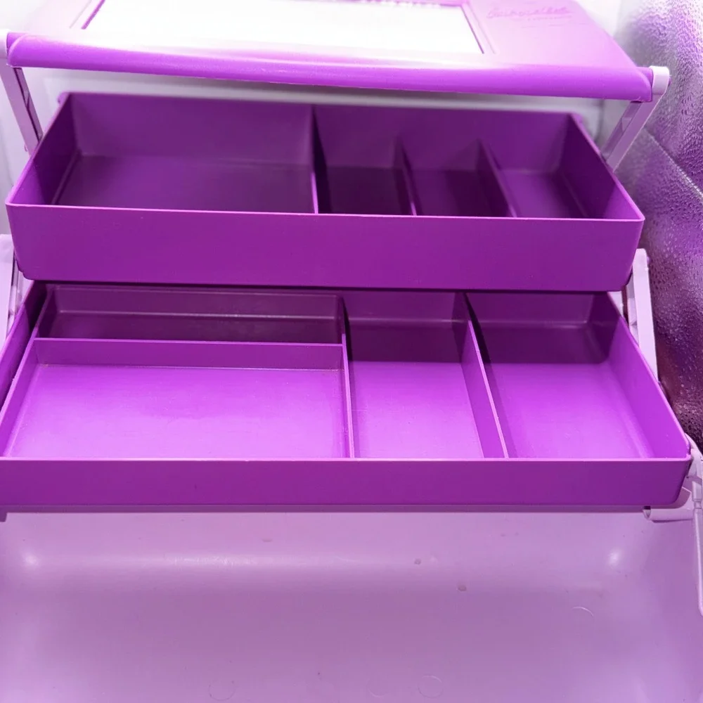 Caboodles OS Pink Purple Vintage 90s Makeup Case Organizer Y2K Retro Aesthetic